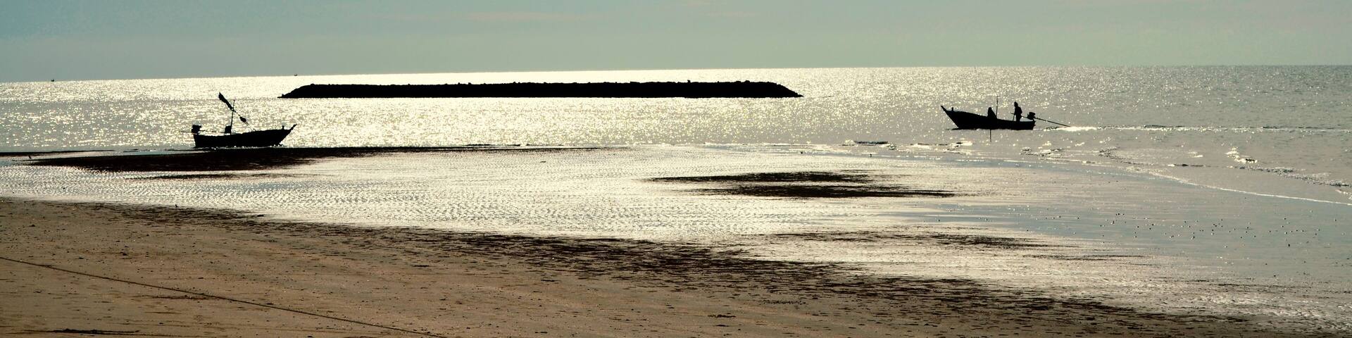 seaview at Hat Chao Samran,Phetchaburi province,thailand at sunrise