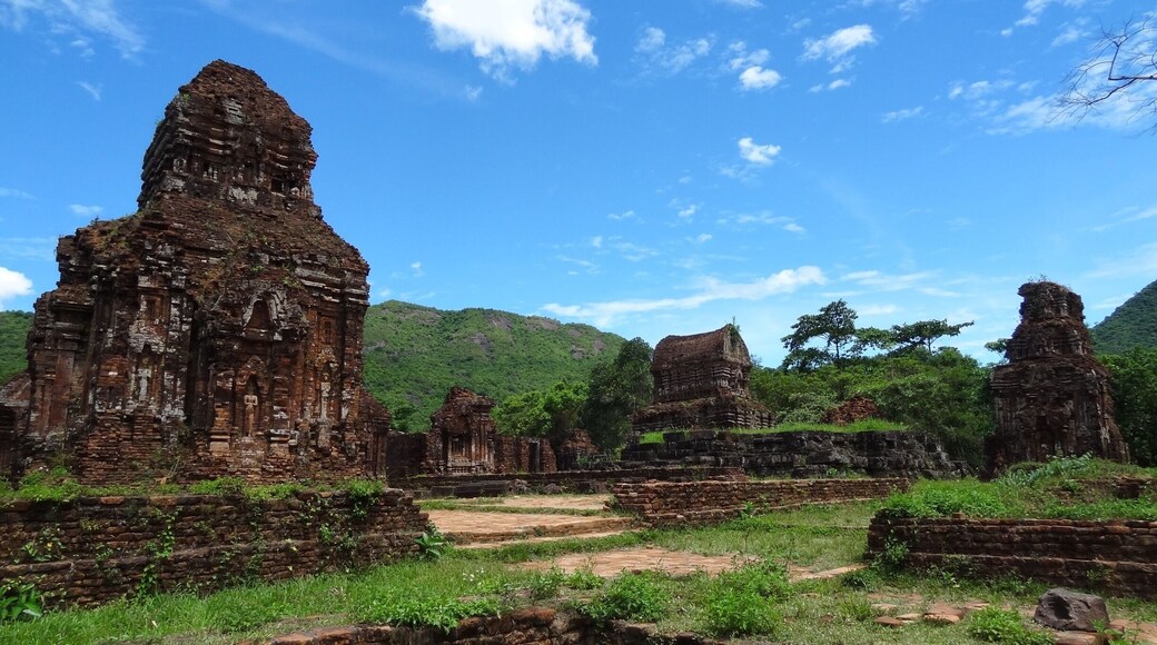 My Son is an ancient temple complex located about 69km South of DaNang, Vietnam. This site is one of a kind in Vietnam, and is on par historically with the likes of Angkor Wat in Cambodia. Unfortunately, most of the site was destroyed by US carpet bombing during the Vietnam War, but there are still plenty of intact buildings to check out.
I traveled to the temples via motorcycle with friends, and when we arrived we had the entire complex to ourselves... no tourists, pesky guides, nor security guards.