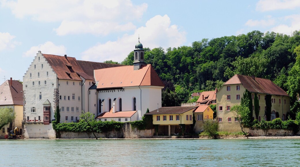 Rheinfelden: Castle Beuggen as seen from the swiss bank of the river Rhine.
