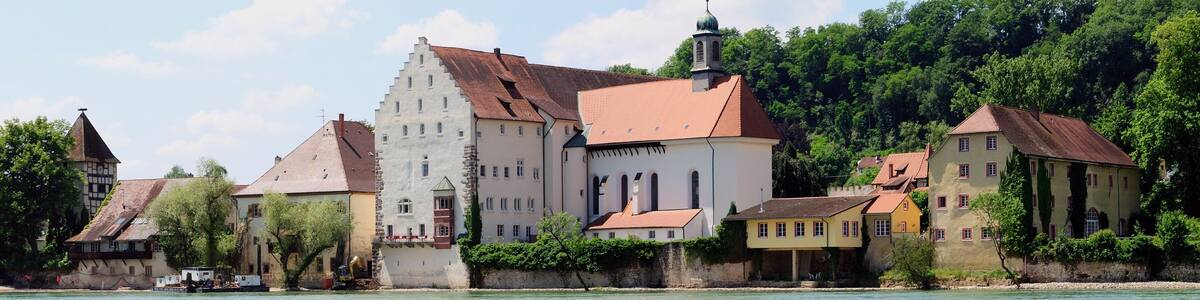 Rheinfelden: Castle Beuggen as seen from the swiss bank of the river Rhine.