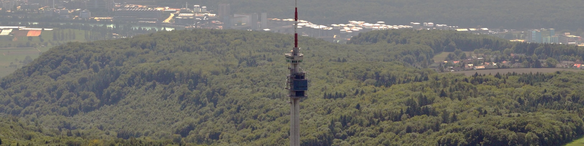 aerial view of Television Tower St. Chrischona