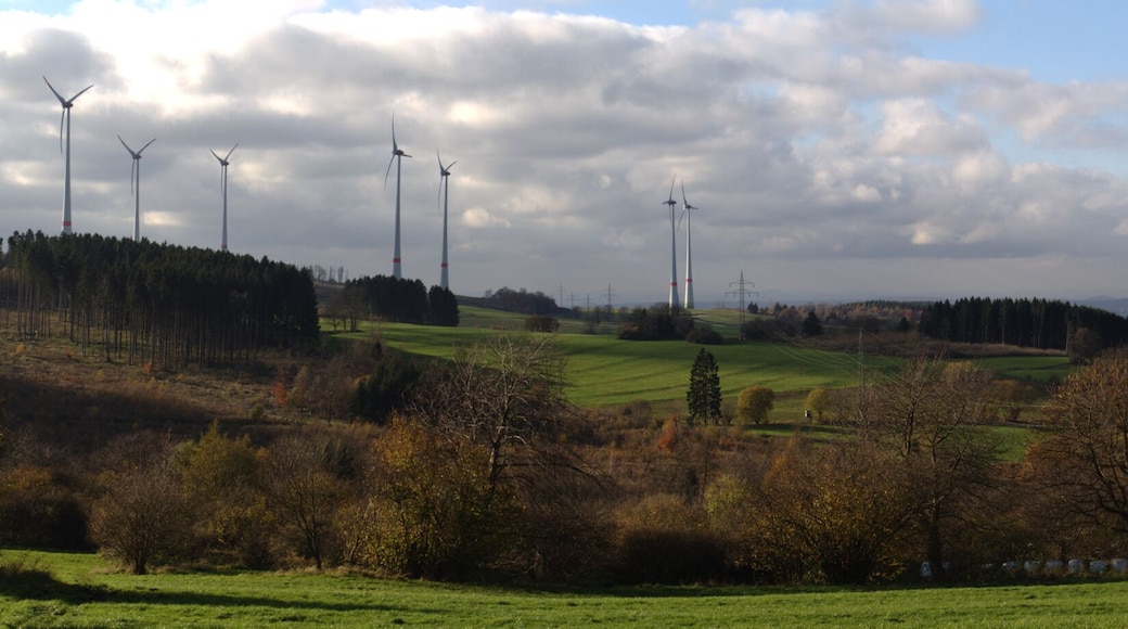Panoramic photo (taken near Stumpertenrod), Feldatal, Hesse, Germany