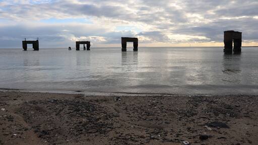 Fähranleger bei Eckwarderhörne, Butjadingen im Jadebusen