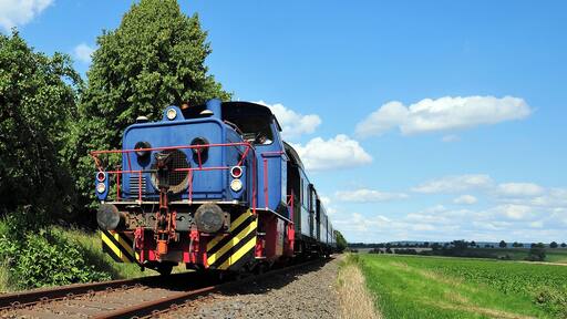 The Maschinenbau Kiel in Kiel, Germany made 1966 this diesel locomotive MaK G 320 B ex No. 220083. The locomotive has the name HAW 9 and belongs to the HAW Linings GmbH in Bornum. Sometimes pulls the locomotive this Heritage railway in Northern Germany.