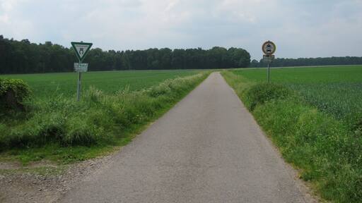 der Wiechendorfer Weg in Schlage-Ickhorst am Rande des Landschaftsschutzgebiets Ellernbruch