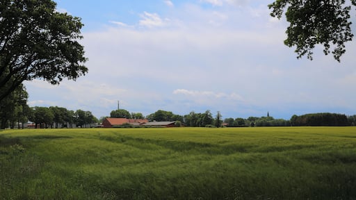 View of Voltlage, Samtgemeinde Neuenkirchen, Landkreis Osnabrück, Lower Saxony, Germany.