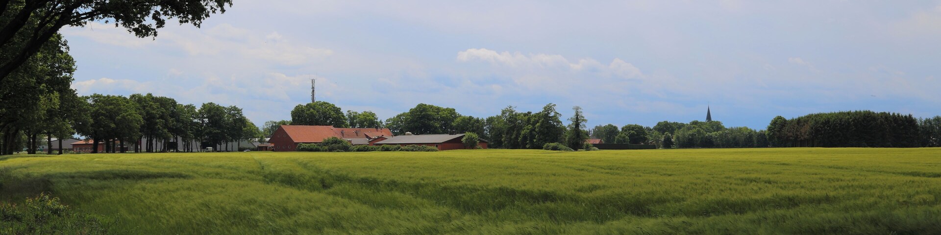View of Voltlage, Samtgemeinde Neuenkirchen, Landkreis Osnabrück, Lower Saxony, Germany.