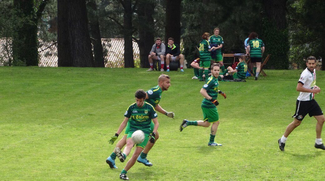 Partido de fútbol gaélico entre o Pontevedra FG e os Irmandinhos da Estrada no Torneo Ibérico de Fútbol Gaélico do 2015 na Coruña.