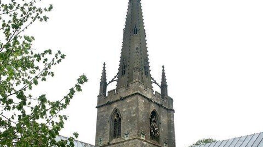 St Peter & St Paul, Gosberton Decorated and Perpendicular, cruciform with central tower and crocketed spire, grand transepts, traceried windows and a spacious interior. Its was dull and grey outside, but the inside was colourful and bright, on this Flower Festival Day.