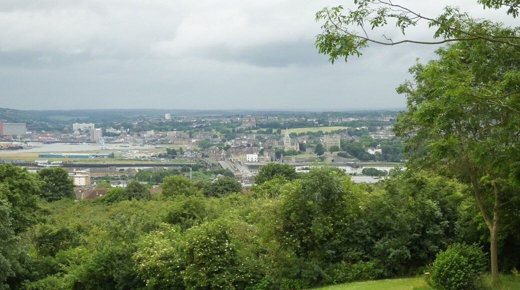 The Broomhill Park is a community supported park in Strood, Kent. It features a view over the River Thames estuary and over the River Medway. The Medway view over Rochester, Chatham and Gillingham.