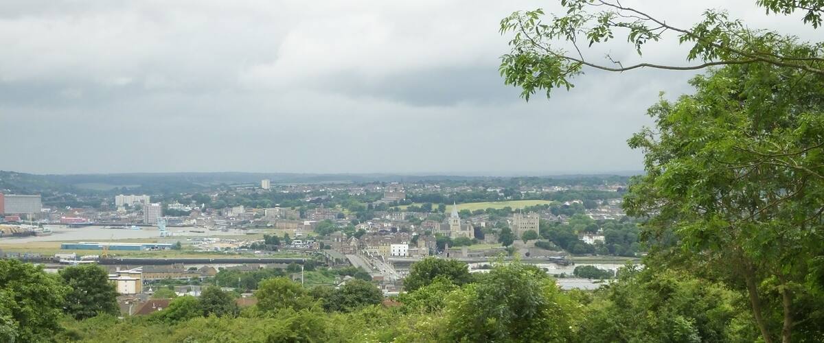 The Broomhill Park is a community supported park in Strood, Kent. It features a view over the River Thames estuary and over the River Medway. The Medway view over Rochester, Chatham and Gillingham.