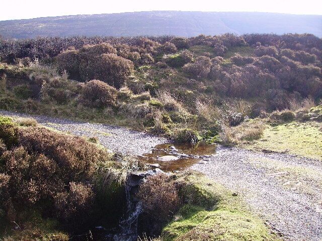 Ford Well Brook Clough. A little ford on the shooters track. Hawthornthwaite fell ridge on skyline