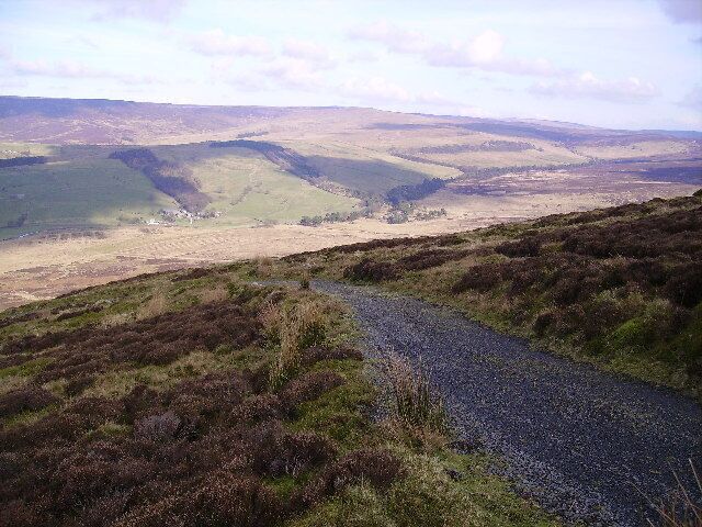 Trough of Bowland from Stables Breast. From the shooters track descending Hawthornthwaite Fell