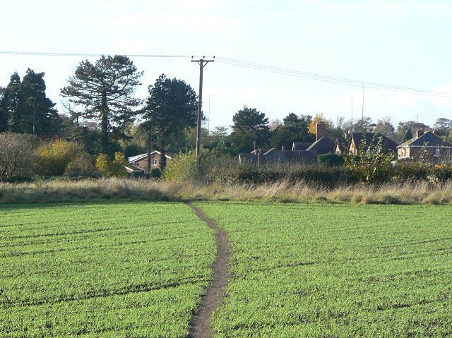 Footpath to Nuthall It doesn't seem that the local farmer has formally reinstated the footpath after sowing the crop, but is well marked from use.