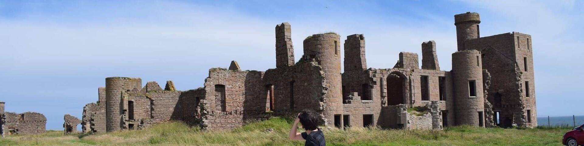 The Beautiful New Slains Castle on the coast of Aberdeenshire