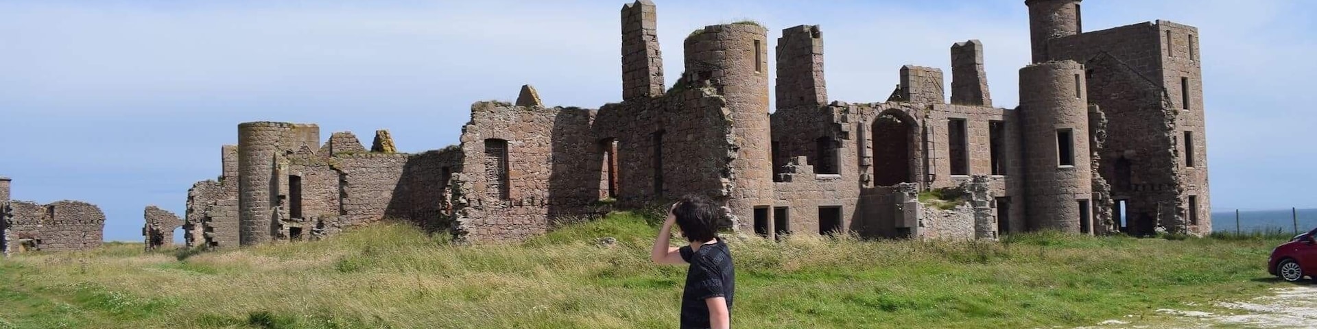 The Beautiful New Slains Castle on the coast of Aberdeenshire