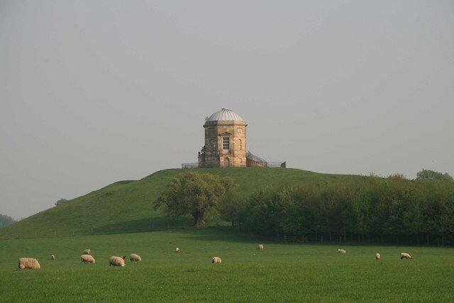 The Temple The Temple Folly as viewed from the North Entrance to Allerton Park estate on the Great North Road, south of Boroughbridge.