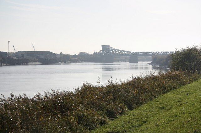 River Trent Looking south towards Gunness Wharf and Keadby Bridge