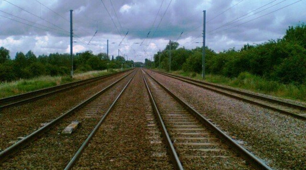 Pedestrian Level Crossing I didn't know that many of these still existed. And no isolated back-water on a heritage steam railway, this. Every few minutes a GNER train hoots from a mile away, drops its speed to maybe 100 km/h and thunders through. Judging by the amount of dog mess and beer cans the footpath is well trafficked too.