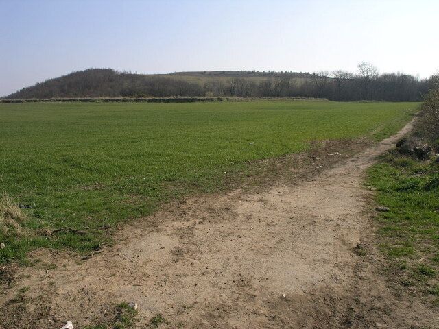 Footpath and Spoil Heap The footpath to the right runs along side the spoil heap of Maltby Colliery on its way to Maltby.