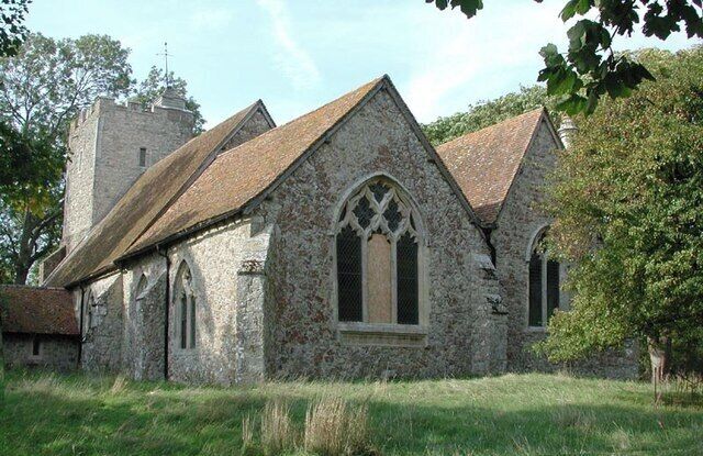 St Augustine's parish church, Snave, Kent, seen from the southeast