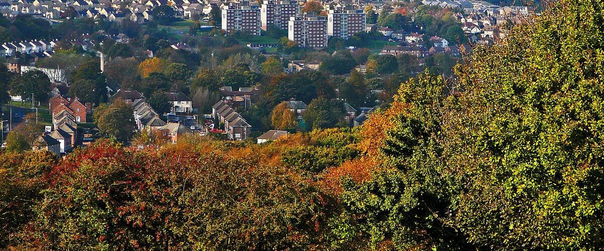 The Thorpe Edge/Greengates area of Bradford, from Calverley