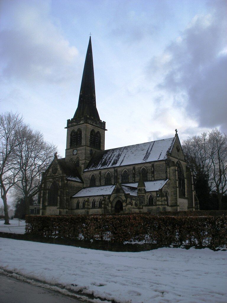 The new church at Wentworth in the snow