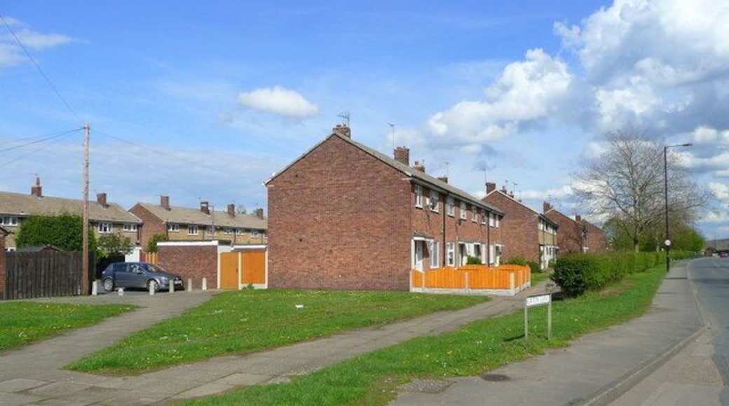 Housing on Kirton Lane, Stainforth Facing the spoil-heaps of the Hatfield Main colliery.