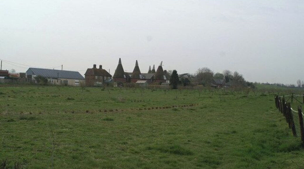 Rear view of oast houses in Goodnestone