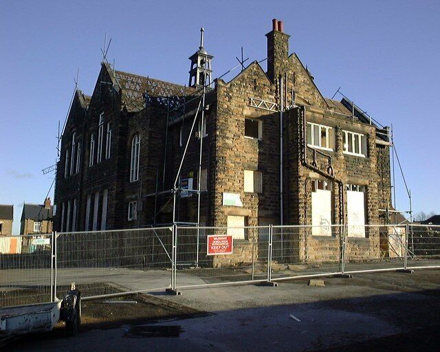 Handsworth School. Taken from over the wall in Hall Road, Showing Handsworth School prior to its demolition in January 2004. The school opened on 10th February 1902 and finally closed in 1995.