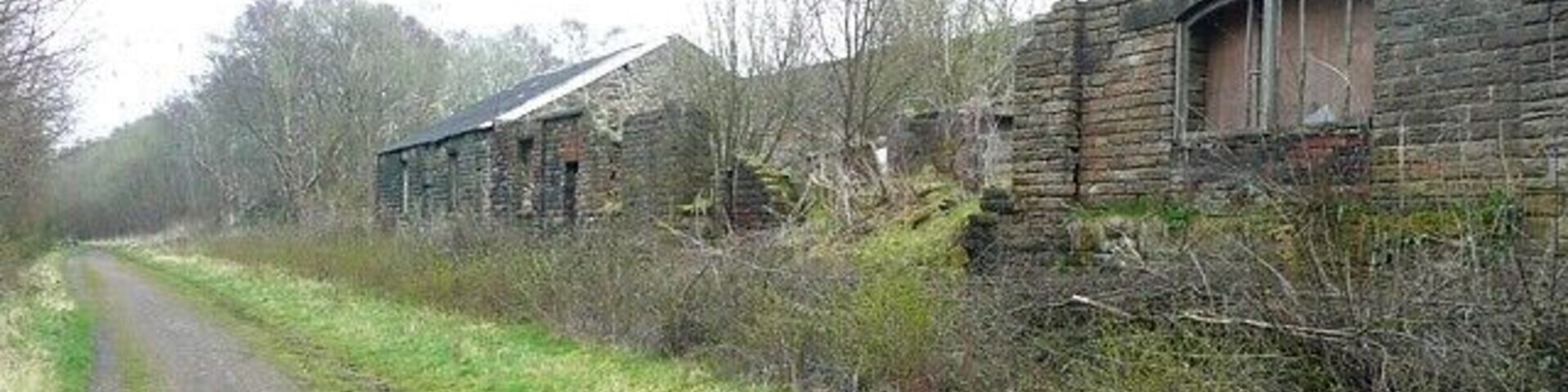 Derelict brickworks near Softley (or Soughley) Spring This is marked as disused on a six-inch map of the 1960s. it probably had a siding connected to the main railway line. The spring is on the hillside behind it.