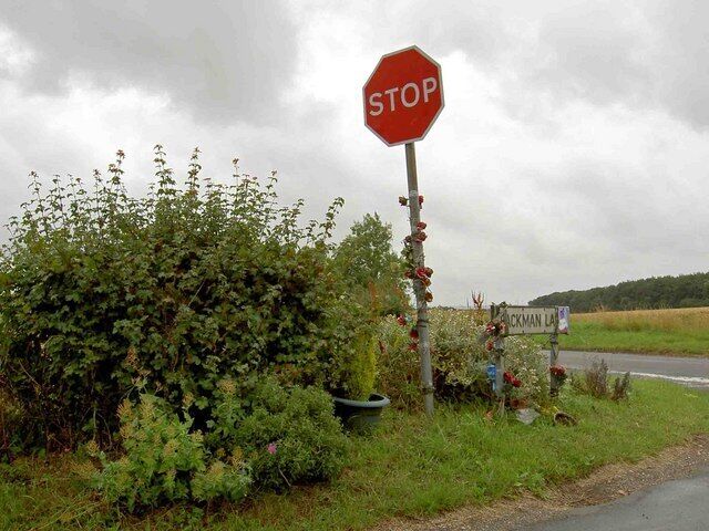 Decorated Stop sign on Packman Road Is this a memorial of some kind?