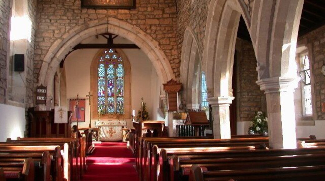St Katherine's Church, Loversall. view of Altar. The Church is being lovingly restored by "Peter" and youths on community Service. It is an ongoing project of over four years. definitely a labour of love.