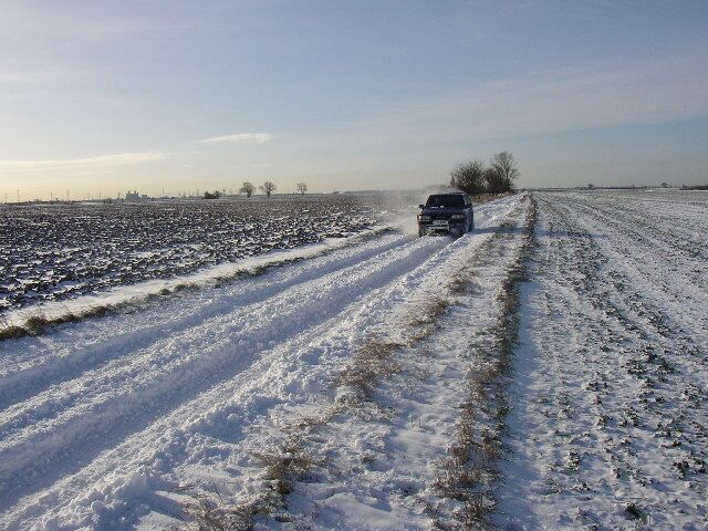 Ox Pasture in the winter. Ox Pasture Lane, Luddington. In the winter snow