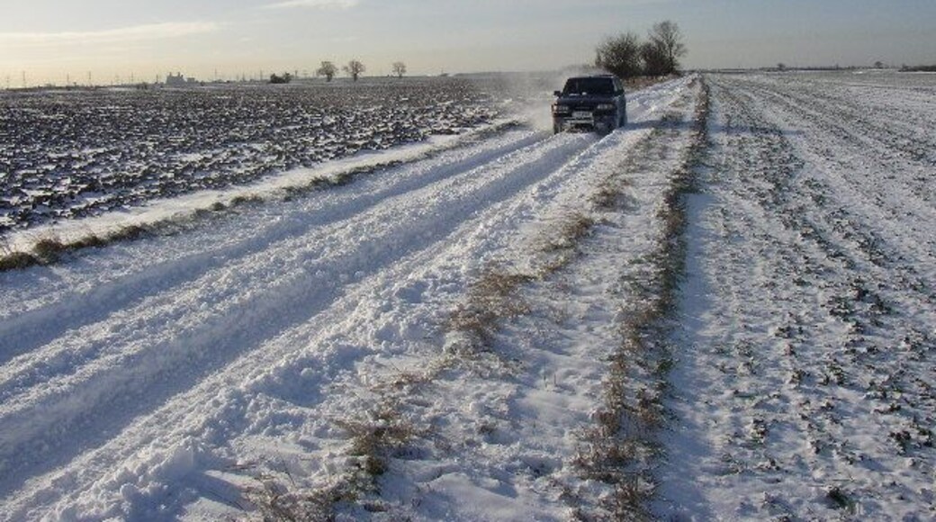 Ox Pasture in the winter. Ox Pasture Lane, Luddington. In the winter snow