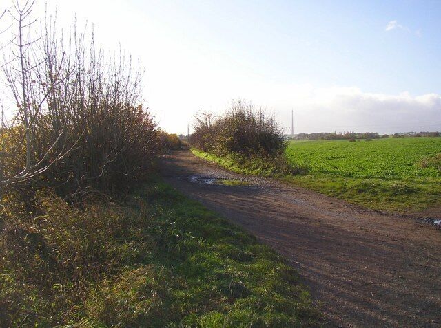 New Hall Lane from Chapel Hill, Overton. Sitlington CP This leads past New Hall Farm and the prison to the A637 (Bar Lane).
