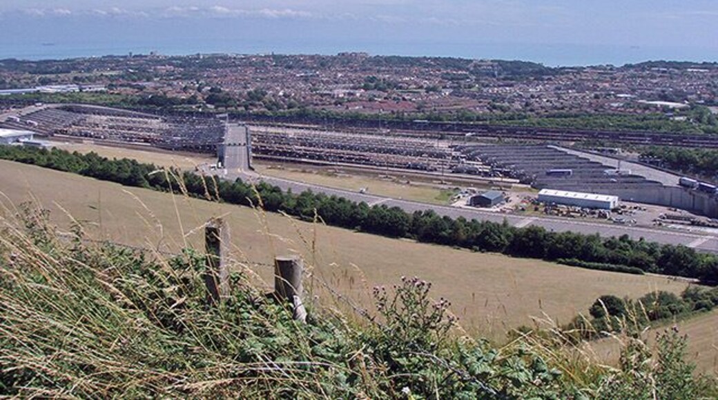 The Channel Tunnel terminal at Folkestone