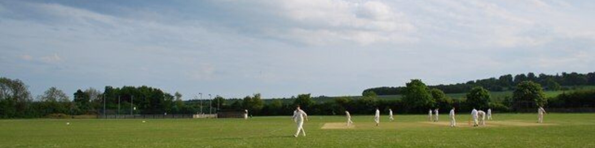 Cricket Practice in Pirton Village cricketers practising on a warm May evening.