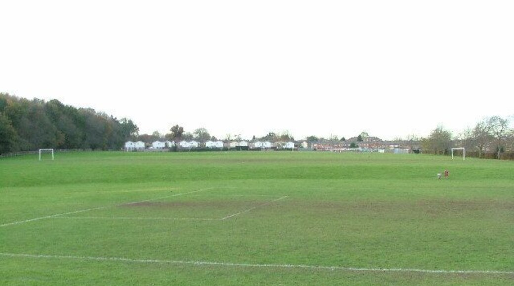 Ridlins Wood football pitches, Stevenage. These are to the north west of the running track.