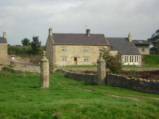 Stainley Hall. Now converted to a modern family house, all that is left of the original building are the windows and entrance pillars
