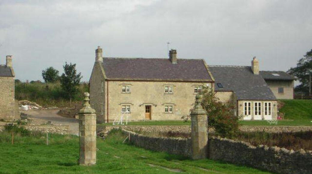 Stainley Hall. Now converted to a modern family house, all that is left of the original building are the windows and entrance pillars