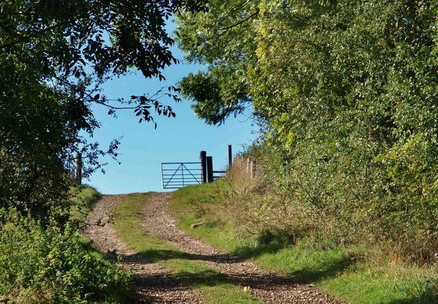Pushing on an open gate Open gate on the footpath from Rockley.
