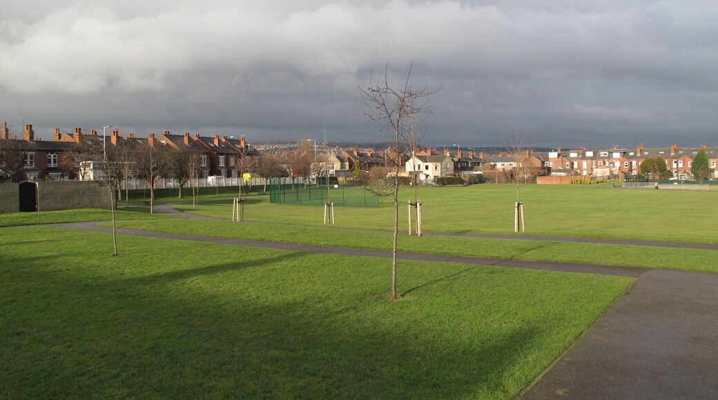 A February afternoon at Tinsley Green Not much sunlight gets across Tinsley Green on a winter afternoon due to the low angle of the sun as it sets, combined with the slope of the park. I wonder what has affected the earth's tilt since the birth of our solar system... If the earth's tectonic plates had been formed in different orientations the earth's current and familiar geography would be totally different.