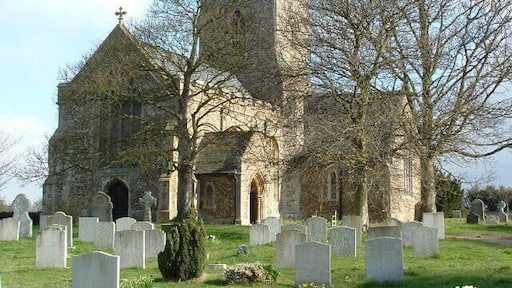 St George's parish church, Thriplow, Cambridgeshire, seen from west-southwest