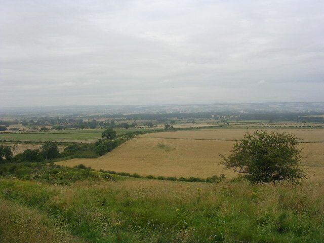 View from South Wold Plantation towards Wintringham. A fine viewpoint on the Wolds Way