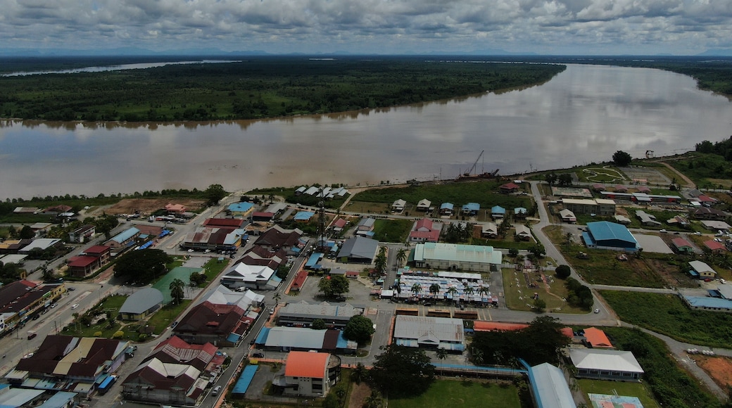 Simunjan, Sarawak / Malaysia - June 20, 2020: The Beautiful Fishing Village of Simunjan