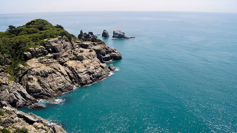 Oedo Island coastline, Hallyeohaesang National Park, Busan, South Korea