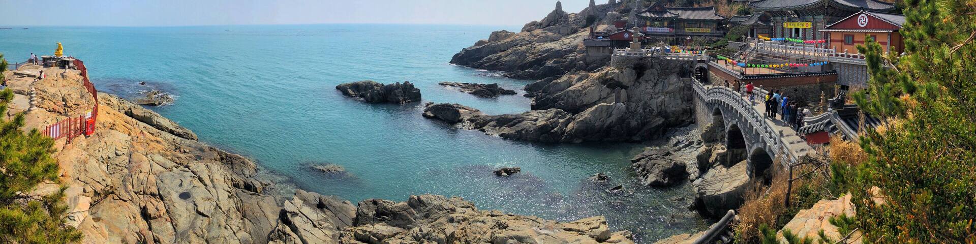 Panoramic View of Haedong Yonggungsa Temple in Busan, South Korea.