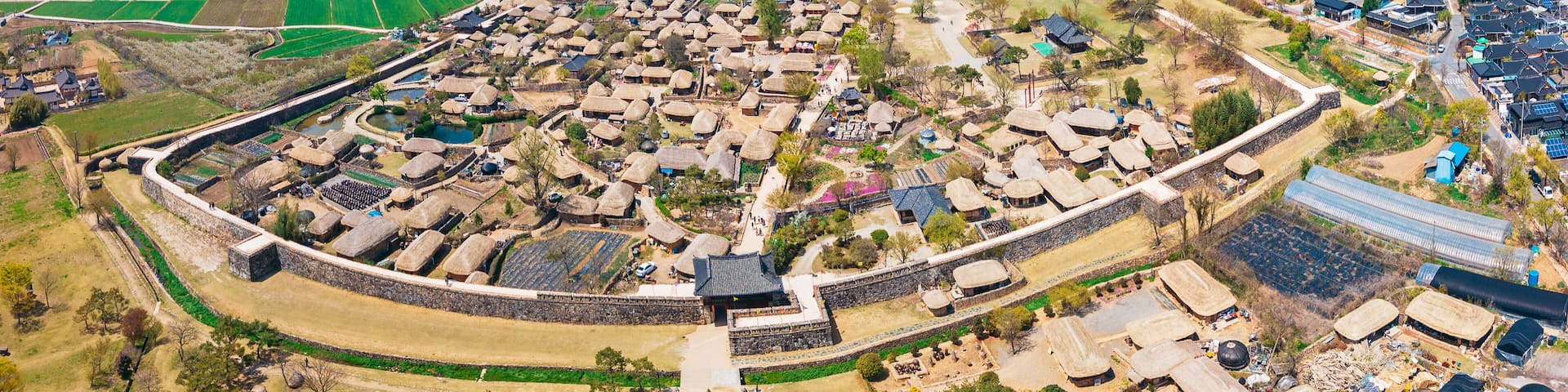 Aerial View of Suncheonman Bay National Garden located in Suncheon city,Jeonnam-do of South Korea.