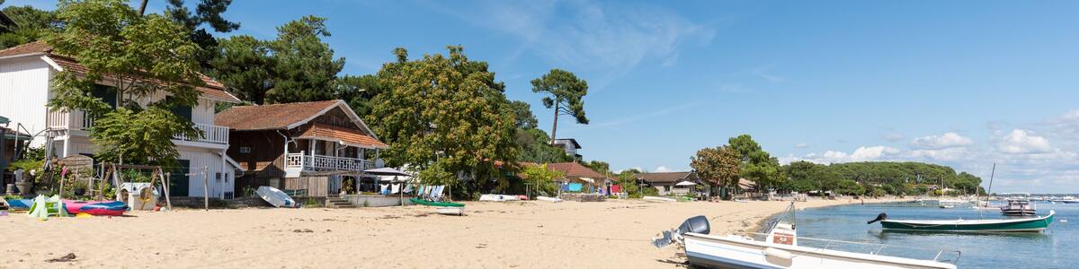 BASSIN D'ARCACHON (France), la Pointe aux Chevaux sur la presqu'île du Cap Ferret
